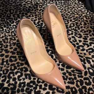 Christian Louboutin So Kate nude heels 120
